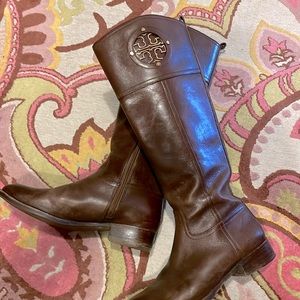 Tory Burch tall full zip riding boots sz 7.5